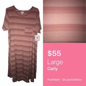 🆕 LuLaRoe Stripe Carly Hi-Lo Swing Dress